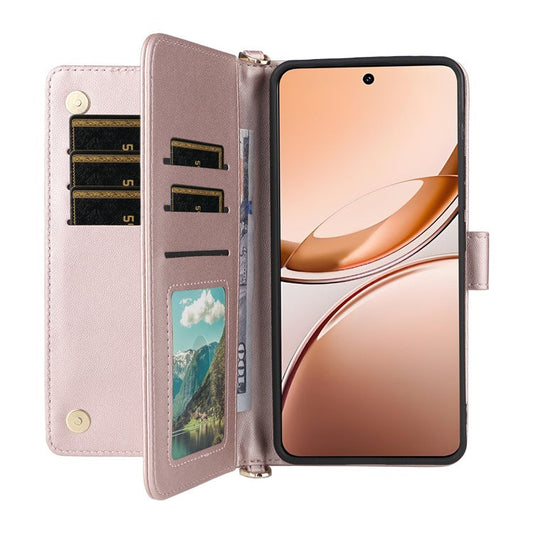 For vivo V50 Lite 4G / 5G Case with Shoulder Strap Wallet Leather Phone Cover - Pink