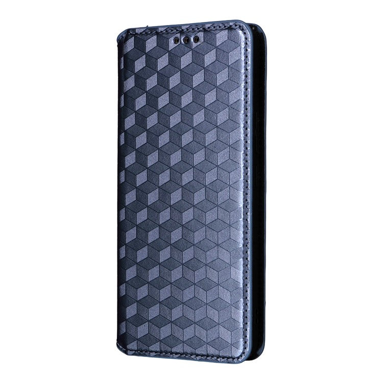 For vivo V50 Lite 4G / 5G Case Wallet Rhombus Imprinted Leather Phone Cover - Blue