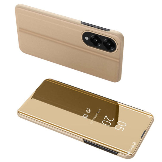 For Samsung Galaxy S25 Edge Case View Window Stand Leather Flip Phone Cover - Gold