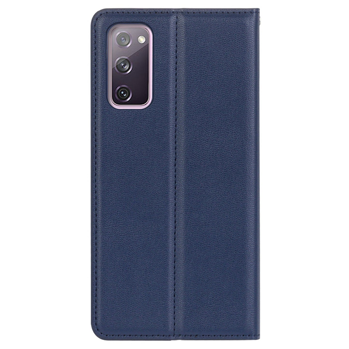 HANMAN Minuo Series for Samsung Galaxy S20 FE / S20 FE 5G / S20 FE 2022 / S20 Lite Wallet Phone Case PU Leather Foldable Stand Magnetic Cover - Blue