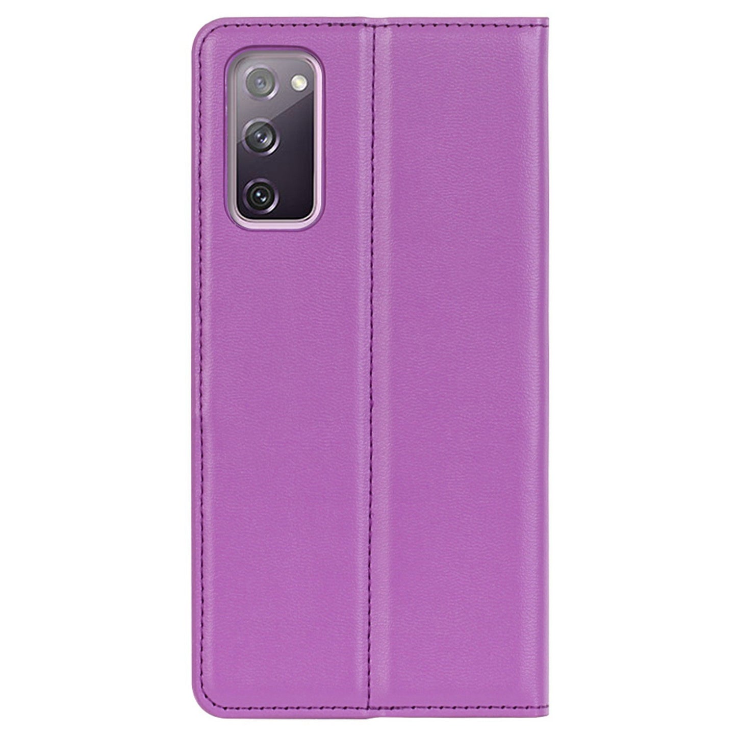 HANMAN Minuo Series for Samsung Galaxy S20 FE / S20 FE 5G / S20 FE 2022 / S20 Lite Wallet Phone Case PU Leather Foldable Stand Magnetic Cover - Purple