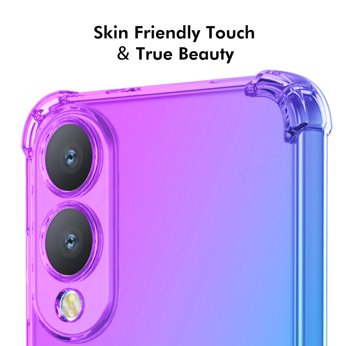 For Samsung Galaxy S25 Edge TPU Case ENKAY Thickened Four Corner Drop-Proof Phone Back Cover - Pink / Gold
