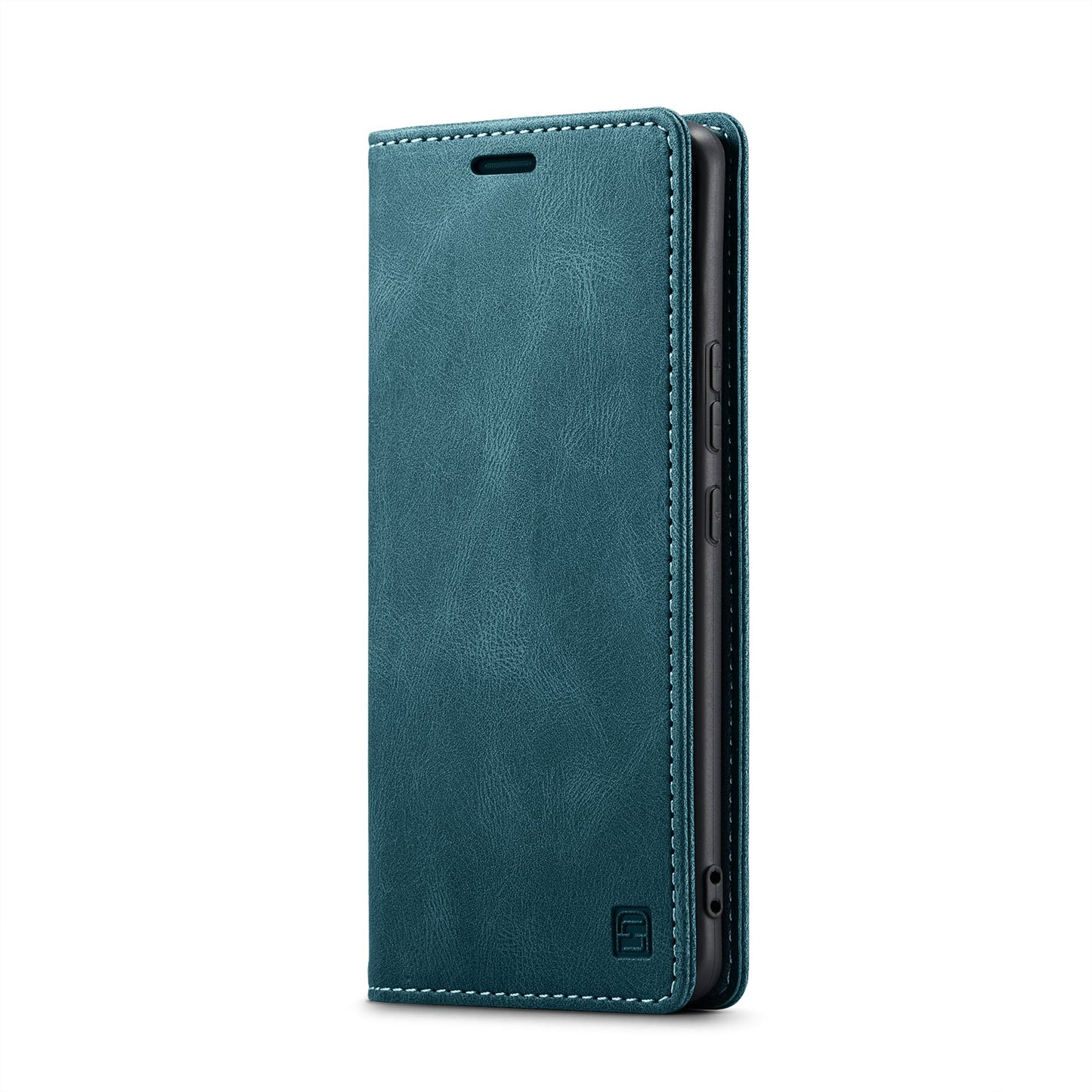 For Realme 10 Pro+ 5G Wallet Case AUTSPACE A01 Leather Stand Cover with RFID Blocking Card Holder - Blue