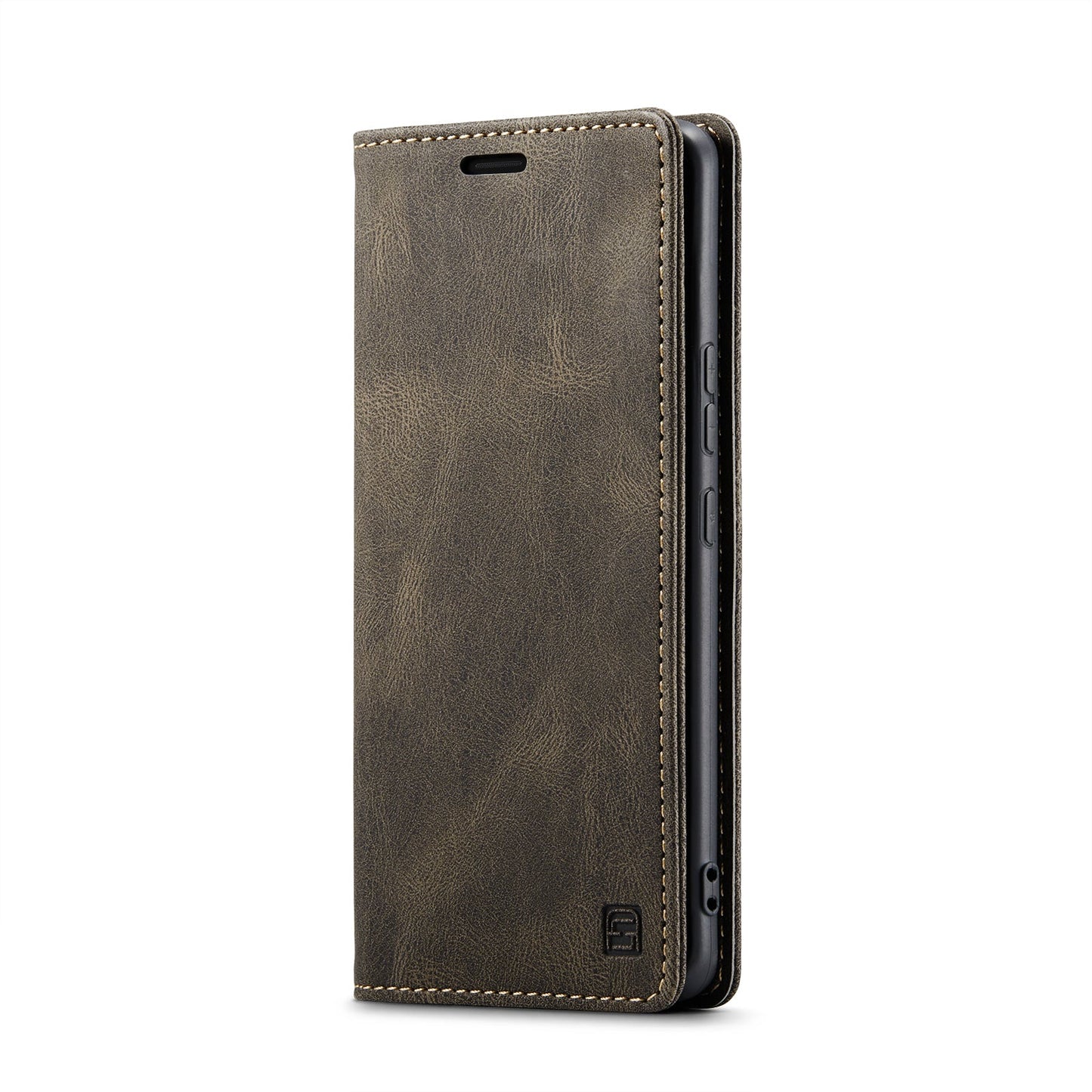 For Realme 10 Pro+ 5G Wallet Case AUTSPACE A01 Leather Stand Cover with RFID Blocking Card Holder - Coffee