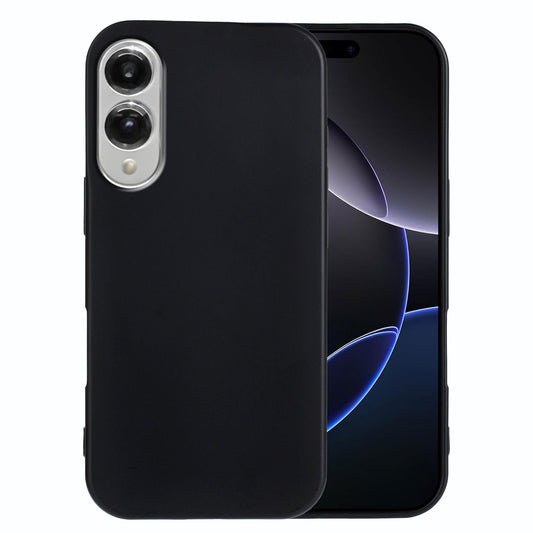 For Samsung Galaxy S25 Edge TPU Case Soft Matte Anti-fingerprint Phone Back Cover - Black