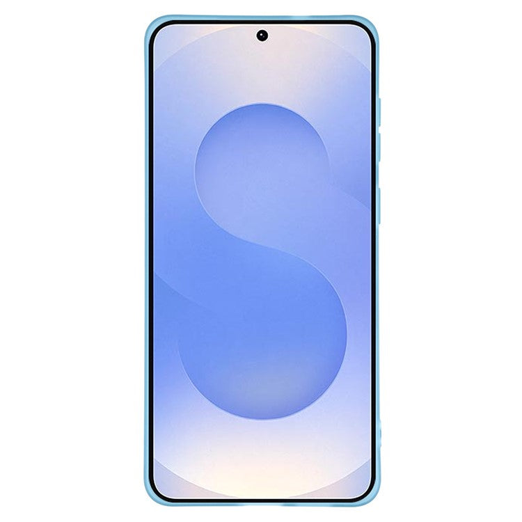 For Samsung Galaxy S25 Edge Case Electroplated Camera Frame TPU Phone Cover - Transparent Blue