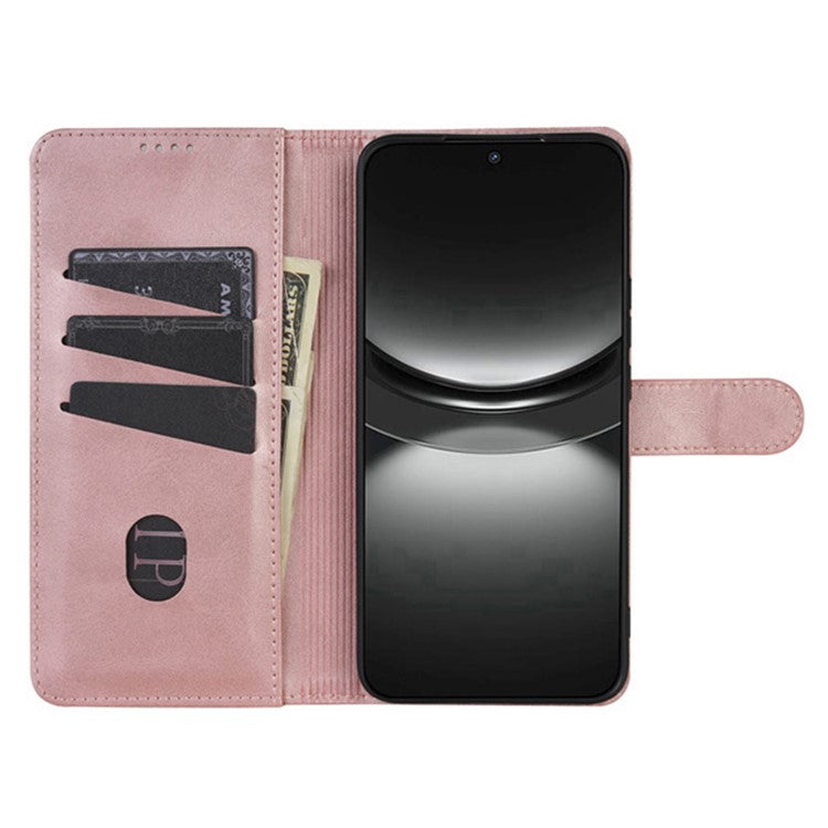 AZNS For Samsung Galaxy S25 Edge Case PU Leather Wallet Phone Cover - Rose Gold