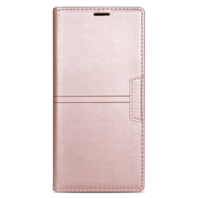 For Samsung Galaxy S25 Edge Wallet Case Magnetic Closing Leather Phone Cover - Rose Gold