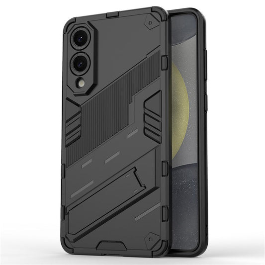 For Samsung Galaxy S25 Edge Case PC + TPU Shockproof Phone Cover with Kickstand - Black