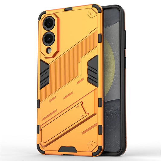 For Samsung Galaxy S25 Edge Case PC + TPU Shockproof Phone Cover with Kickstand - Orange