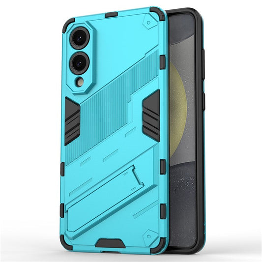 For Samsung Galaxy S25 Edge Case PC + TPU Shockproof Phone Cover with Kickstand - Baby Blue