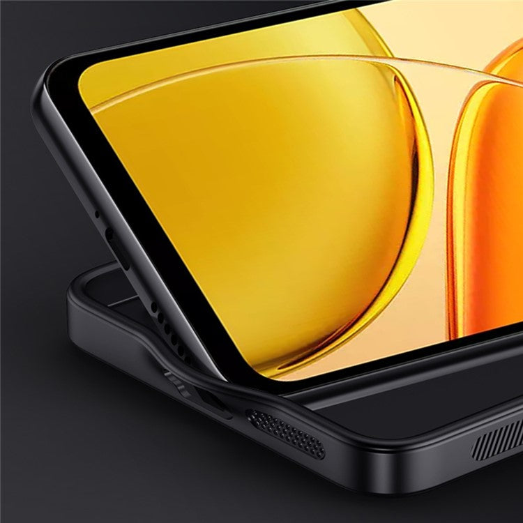 For vivo Y29 4G Case Wood Texture PU Leather Coated PC TPU Phone Cover - Blue