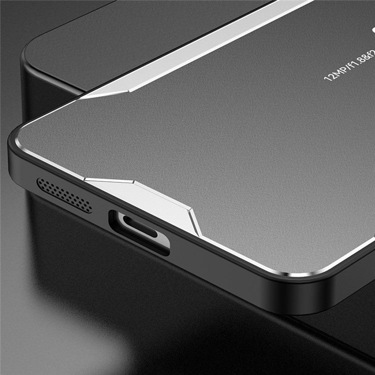 For vivo V50 5G Phone Case Aluminium Alloy TPU PC Back Cover - Blue