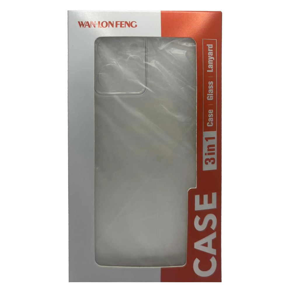 WANLONFENG WL Series for Oppo Reno13 F 5G Case 2.0mm TPU Phone Cover with Tempered Glass Film