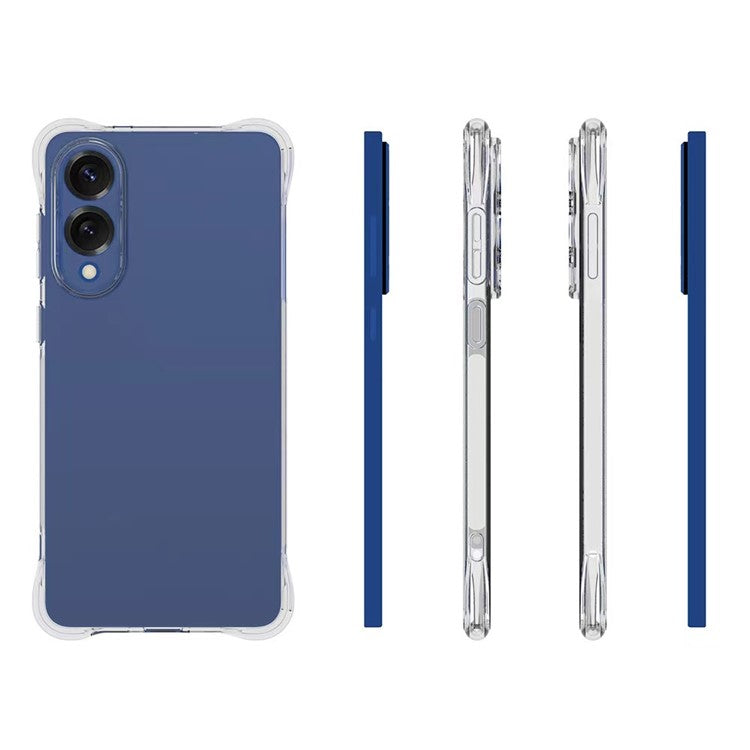 WANLONFENG WL2 Series for Samsung Galaxy S25 Edge Case 2.0mm TPU Precise Cutouts Phone Cover with 2Pcs Tempered Glass Films