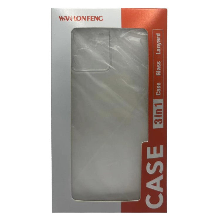 WANLONFENG WL2 Series for Samsung Galaxy S25 Edge Case 2.0mm TPU Precise Cutouts Phone Cover with 2Pcs Tempered Glass Films