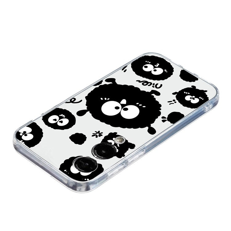 For Samsung Galaxy S25 Edge Case Soft TPU Phone Back Cover Pattern Printing - Black Eyeball