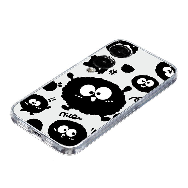 For Samsung Galaxy S25 Edge Case Soft TPU Phone Back Cover Pattern Printing - Black Eyeball