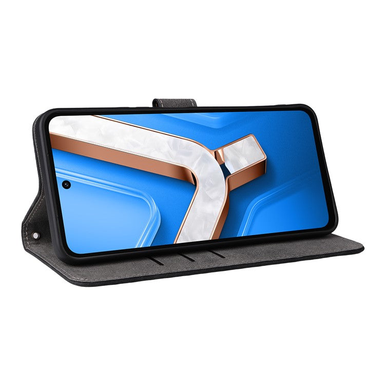 For vivo Y29 4G / T4x 5G Case Wallet RFID Blocking PU Leather Cover Viewing Stand - Black