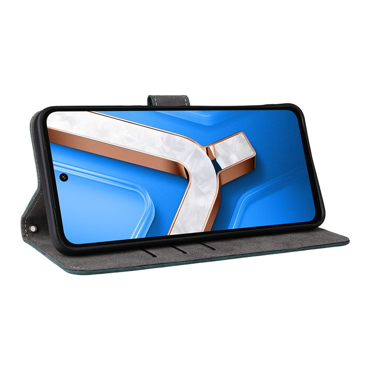 For vivo Y29 4G / T4x 5G Case Wallet RFID Blocking PU Leather Cover Viewing Stand - Green