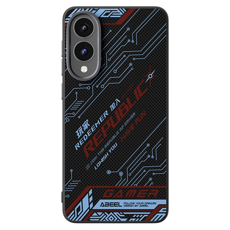 ABEEL For Samsung Galaxy S25 Edge Case Compatible with MagSafe Printed PC TPU Aluminum Alloy Leather Phone Cover - Outstanding No. 4