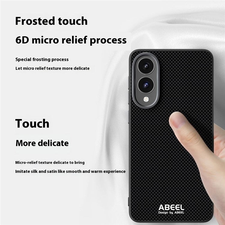 ABEEL For Samsung Galaxy S25 Edge Case Compatible with MagSafe Printed PC TPU Aluminum Alloy Leather Phone Cover - Black