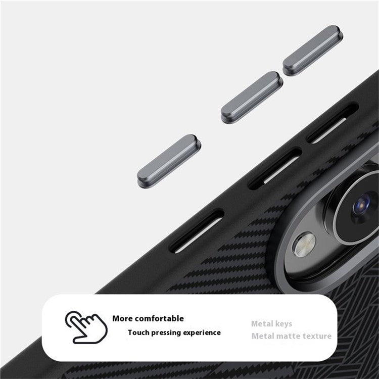 ABEEL For Samsung Galaxy S25 Edge Case PC + TPU + Aluminum Alloy + PU Leather Phone Cover Compatible with MagSafe - Texture 1