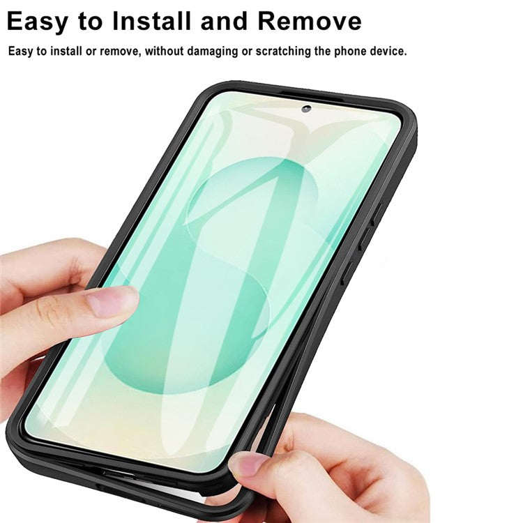 For Samsung Galaxy S25 Edge Case Acrylic + TPU Clear Phone Cover with PET Screen Film - Green