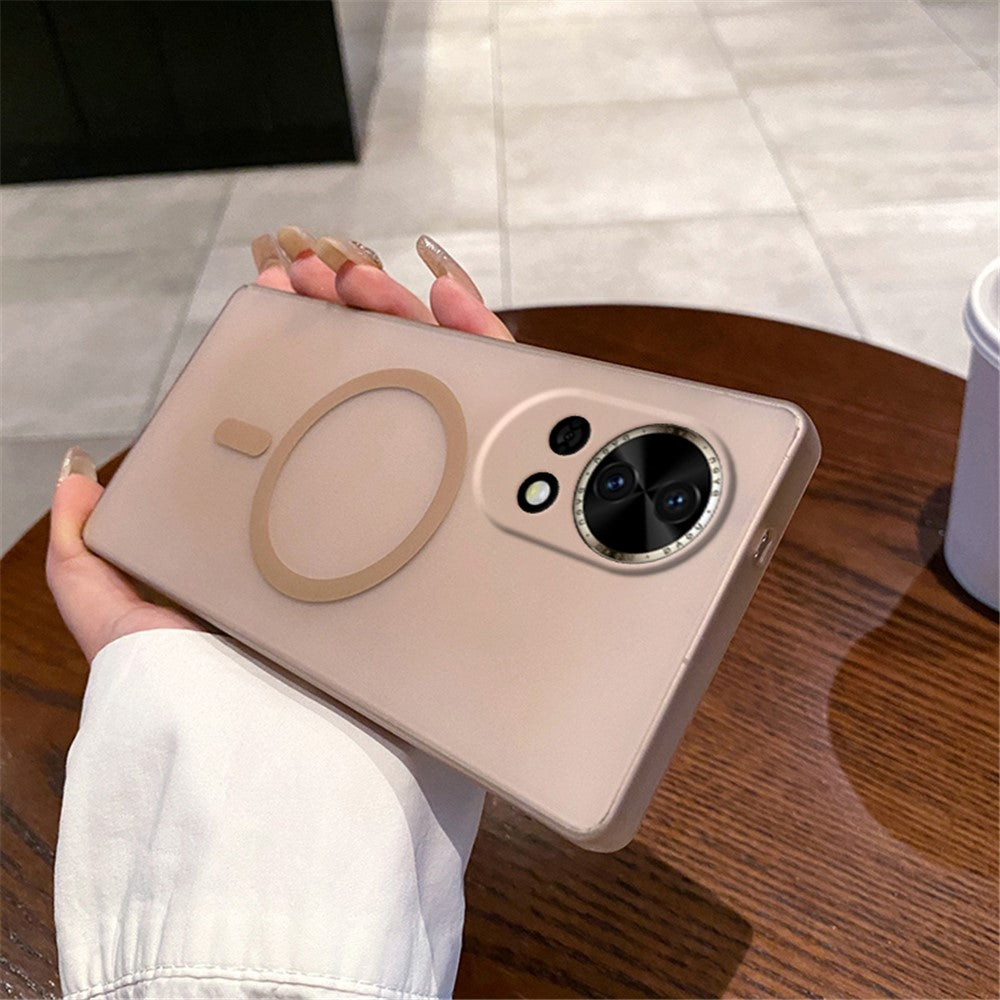 For Huawei nova 13 5G Magnetic Case Precise Cutouts Matte PC Phone Cover - Desert Gold
