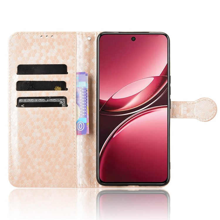 For vivo V50 5G Wallet Case Dot Pattern Imprint PU Leather Phone Cover - Rose Gold