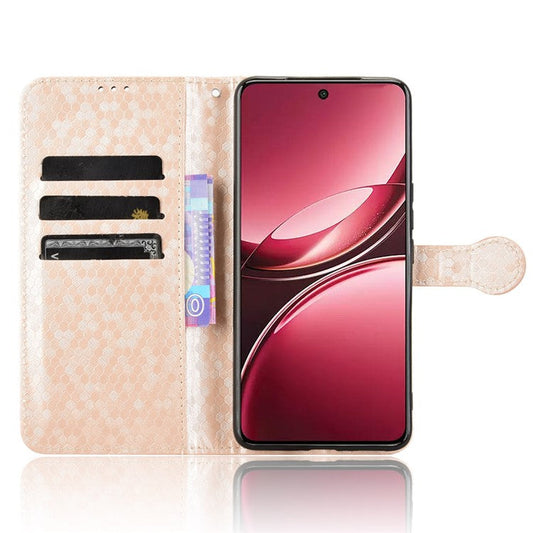 For vivo V50 5G Wallet Case Dot Pattern Imprint PU Leather Phone Cover - Rose Gold