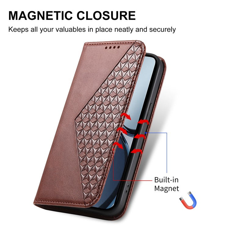 For Realme 14 Pro+ 5G Case Calf Texture PU Leather Phone Cover with Wallet - Brown