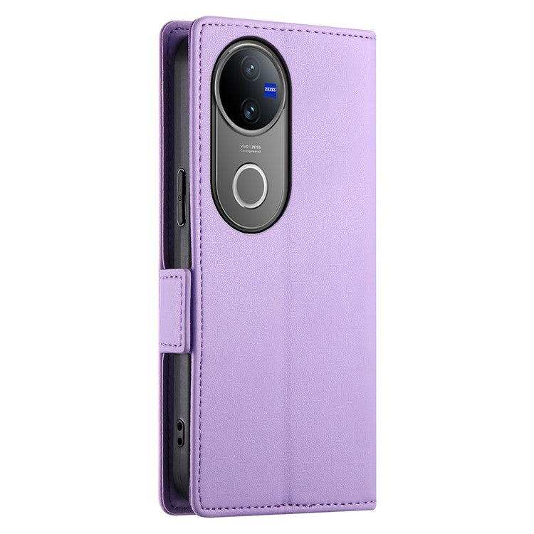 For vivo V50 5G Stand Case PU Leather Wallet Phone Cover - Purple