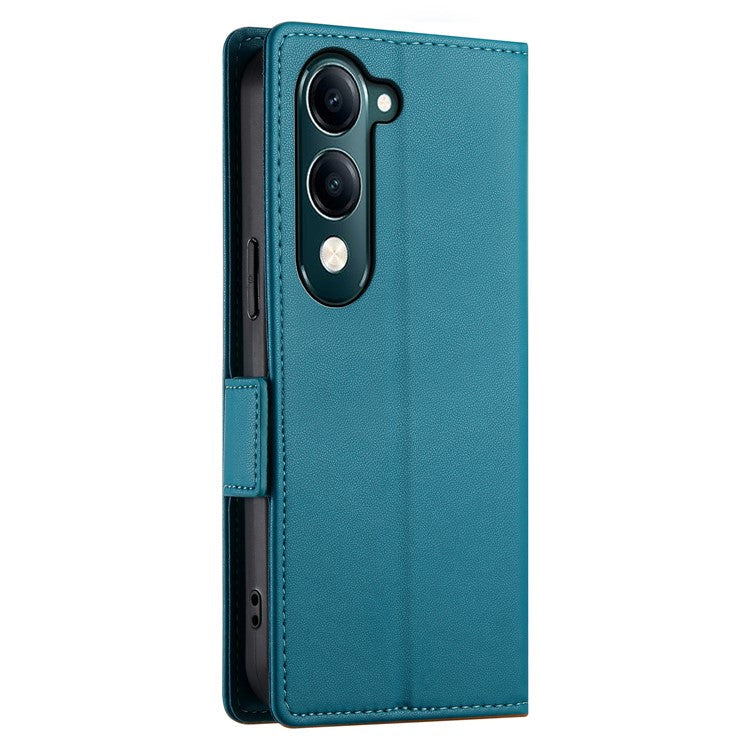 For vivo Y04 4G  /  Y29s 5G Stand Case PU Leather Wallet Phone Cover - Blue