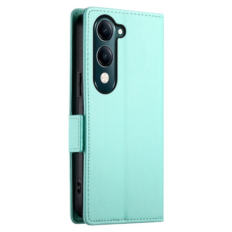 For vivo Y04 4G  /  Y29s 5G Stand Case PU Leather Wallet Phone Cover - Mint Green