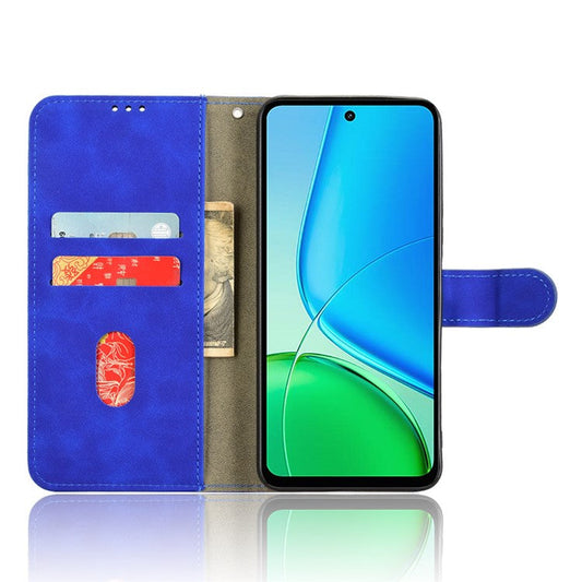 For vivo Y29 4G Leather Case Skin Feel Anti Drop Wallet Flip Phone Cover - Blue