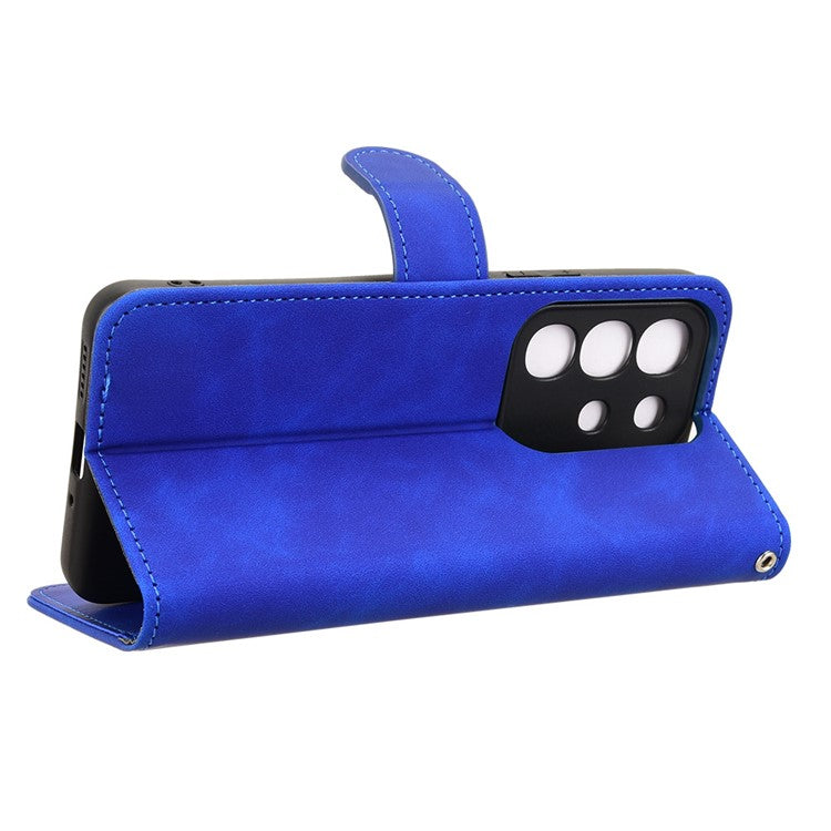 For vivo Y29 4G Leather Case Skin Feel Anti Drop Wallet Flip Phone Cover - Blue