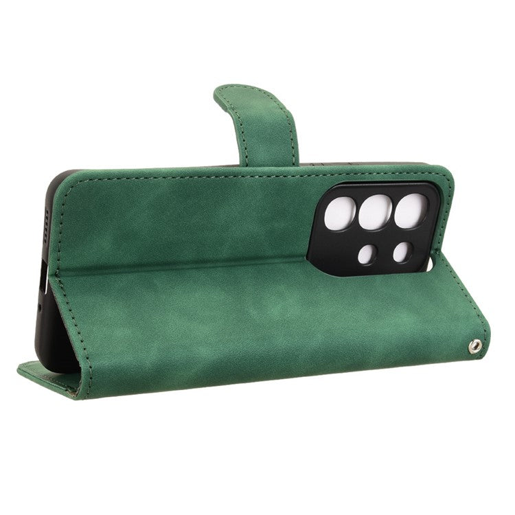 For vivo Y29 4G Leather Case Skin Feel Anti Drop Wallet Flip Phone Cover - Green