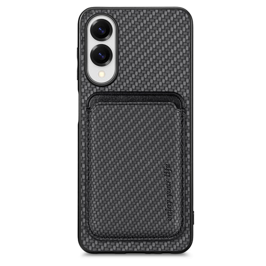 For Samsung Galaxy S25 Edge Case Magnetic Detachable Card Holder Phone Back Cover - Black