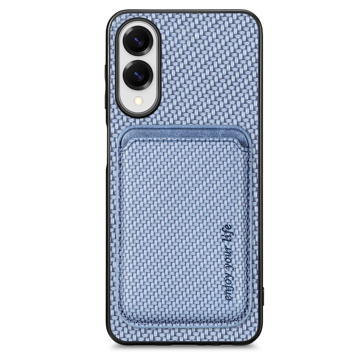 For Samsung Galaxy S25 Edge Case Magnetic Detachable Card Holder Phone Back Cover - Blue