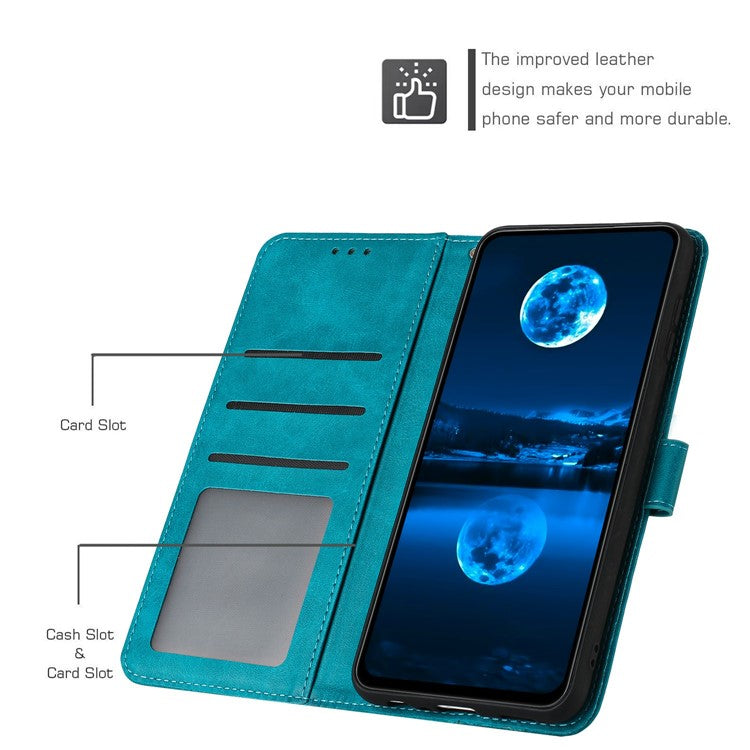 For Realme 14 Pro 5G Case Flip Stand PU Leather Wallet Phone Cover Calf Texture - Orange
