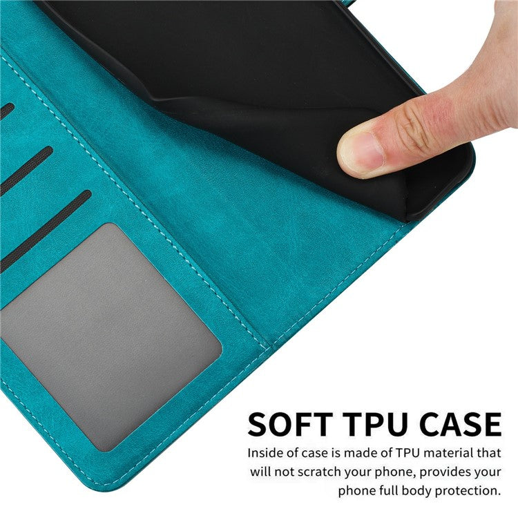For Realme 14 Pro 5G Case Flip Stand PU Leather Wallet Phone Cover Calf Texture - Orange