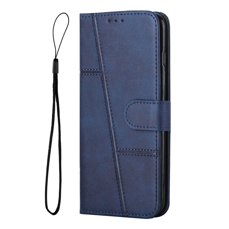 For vivo Y29s 5G  /  Y04 4G Case Leather Stand Protective Phone Cover - Blue