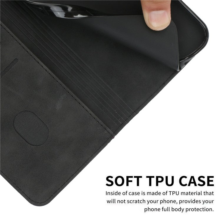 For Realme 14 Pro+ 5G Case Wallet Leather Phone Cover Pattern Imprinted - Black