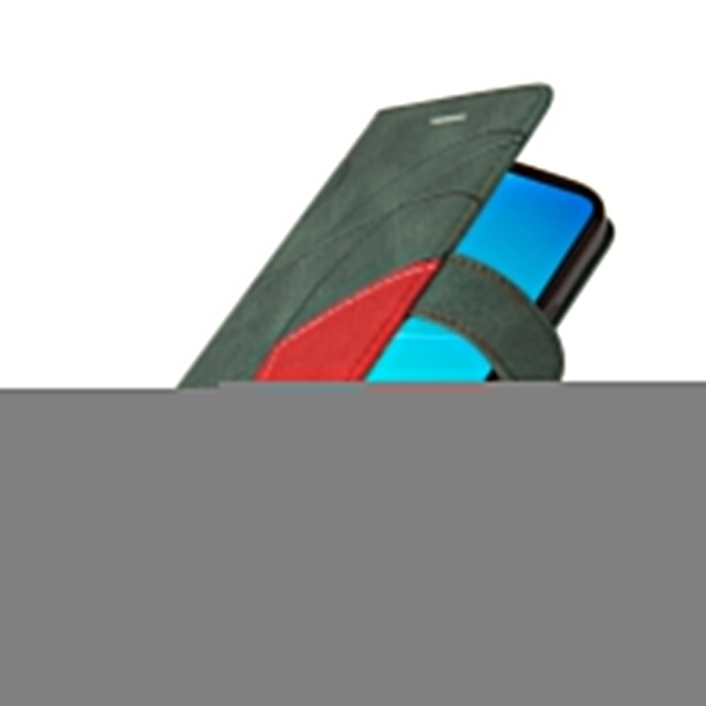 For vivo Y29s 5G Leather Phone Case Stand Wallet with Bi-colour Splicing Design - Green