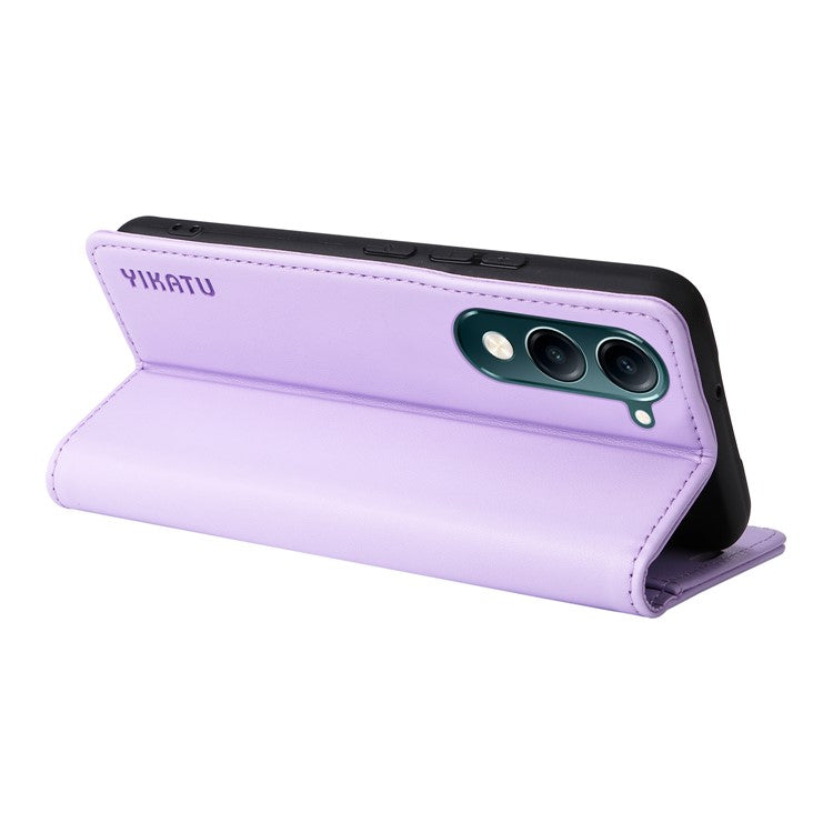 For vivo Y04 4G / vivo Y29s 5G Wallet Case YIKATU YK- 001 PU Leather Phone Cover with Stand -  Light Purple