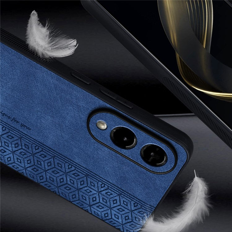 AZNS For Samsung Galaxy S25 Edge Case Protective PU Leather Covered TPU Phone Shell - Black