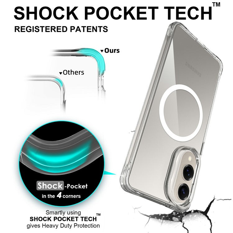 For Samsung Galaxy S25 Edge Case Compatible with MagSafe TPU + PC Clear Phone Cover