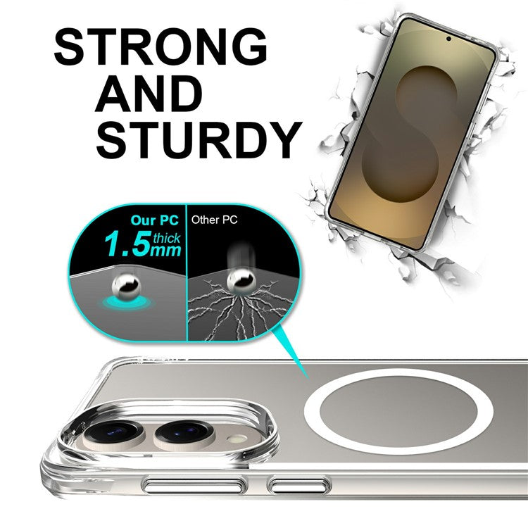 For Samsung Galaxy S25 Edge Case Compatible with MagSafe TPU + PC Clear Phone Cover