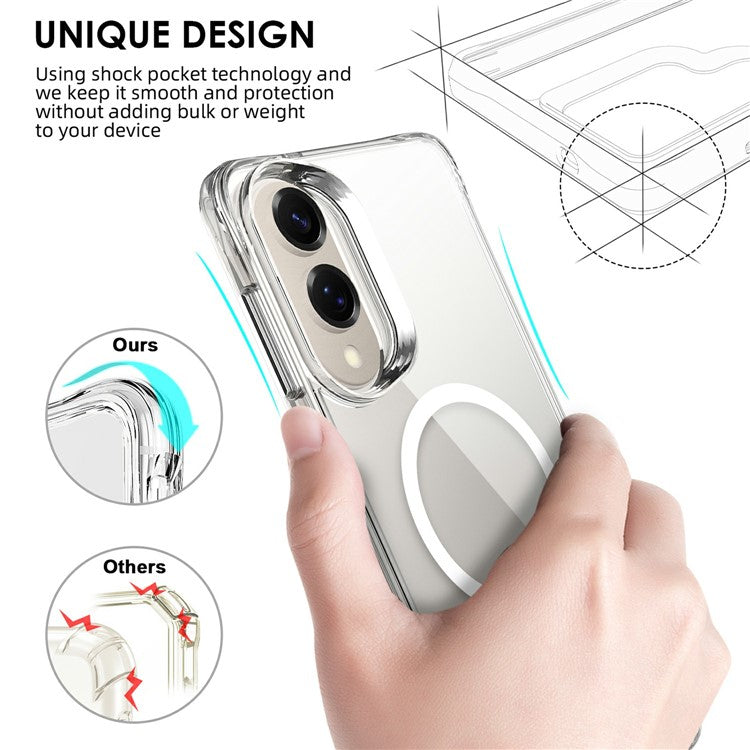 For Samsung Galaxy S25 Edge Case Compatible with MagSafe TPU + PC Clear Phone Cover